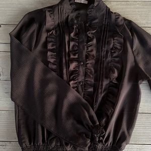 Romeo and Juliet couture blouse. Dark brown SzM